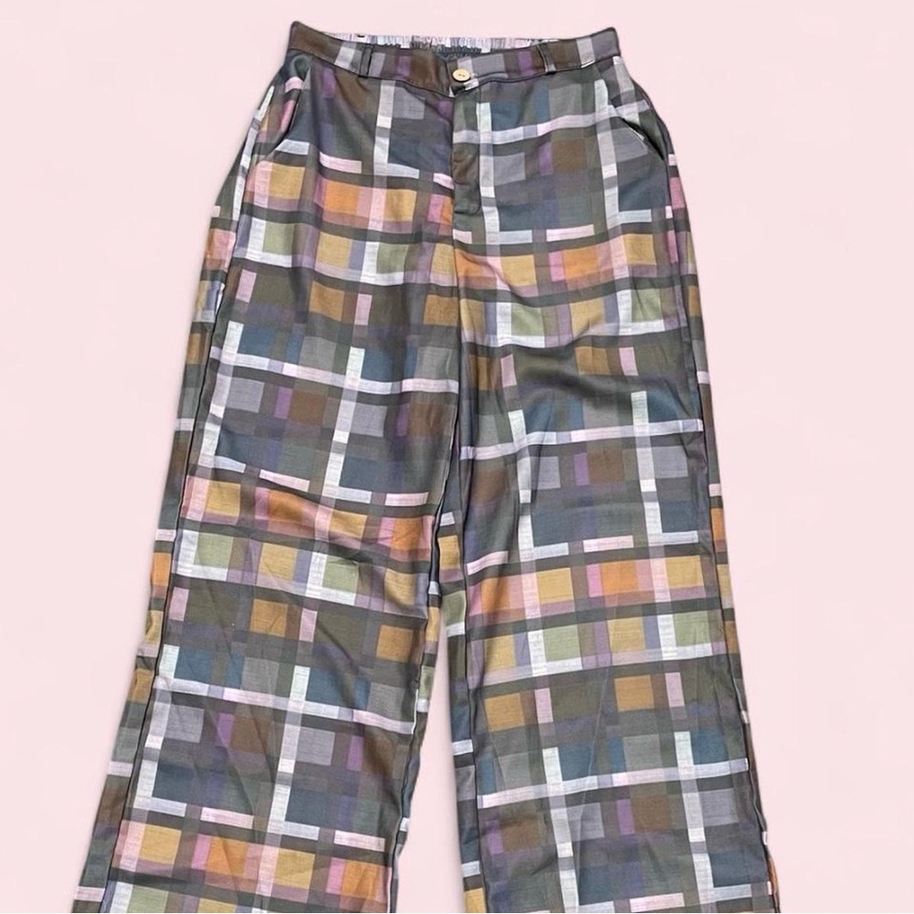 Stylish Multicolor Checkered Pants - image 3